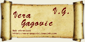 Vera Gagović vizit kartica
